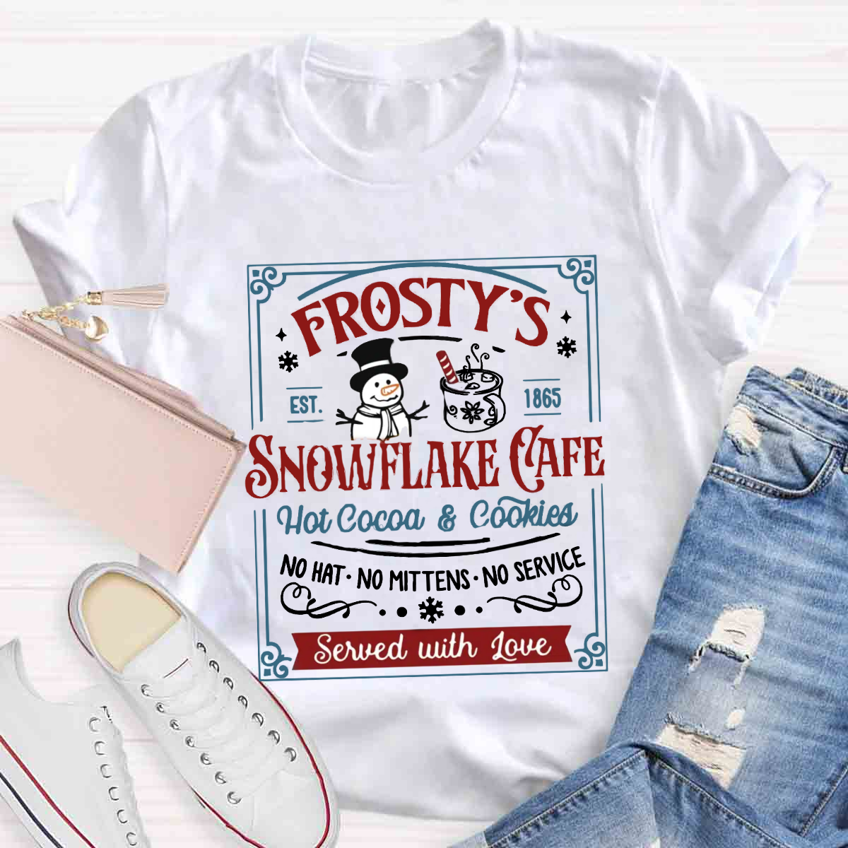 Frosty's Snowflake Cafe Teacher T-Shirt