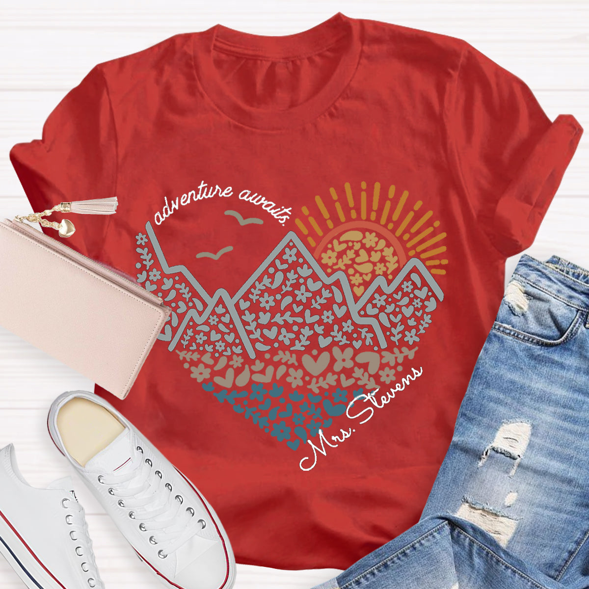 Personalized Name Adventure Awaits T-shirt
