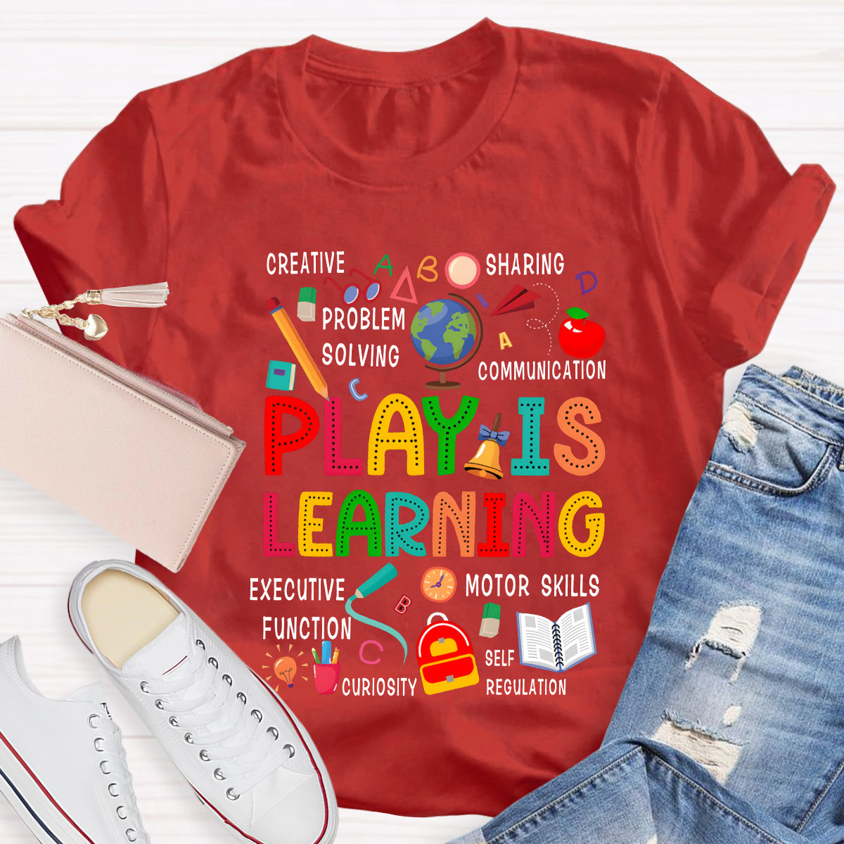 Play Is Learning Creative Sharing Problem Solving Communication Excutive Function T-shirt