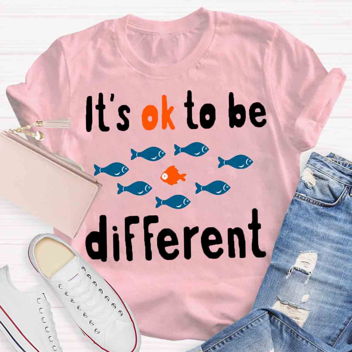 It's Ok To Be Different Teacher T-Shirt