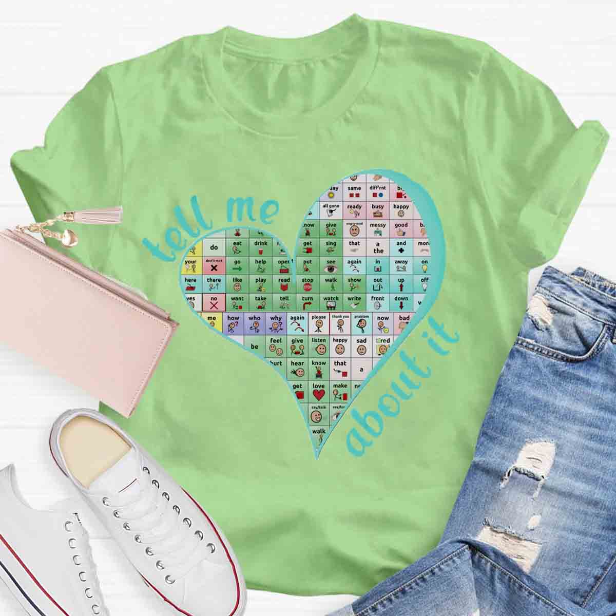 Tell Me About Your Words Matter Teacher T-Shirt