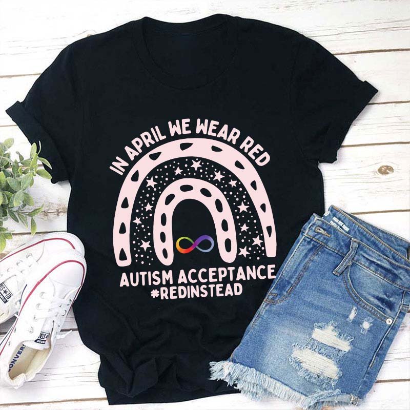 Autism Awareness Rainbow Teacher T-Shirt