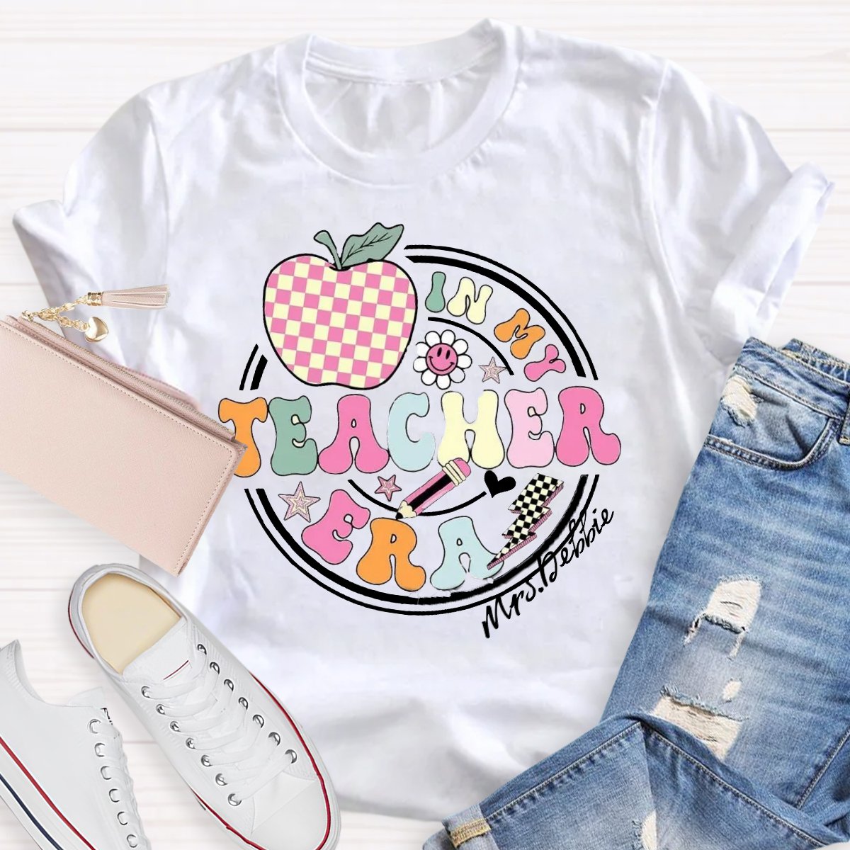 Personalized Name In My Teacher Ear Teacher Shirt