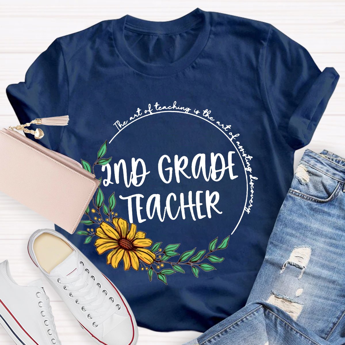 Personalized 2nd Grade Teacher Shirt