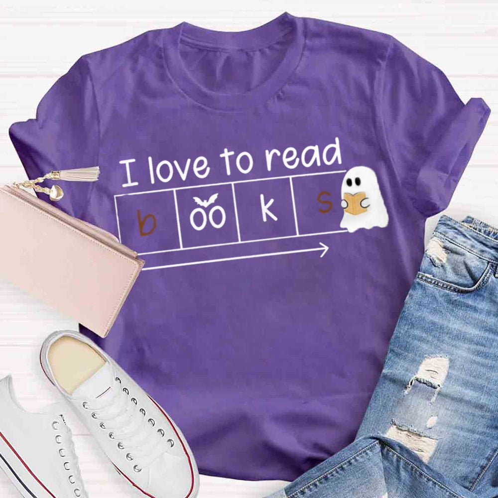 I Love To Read Books Halloween T-shirt