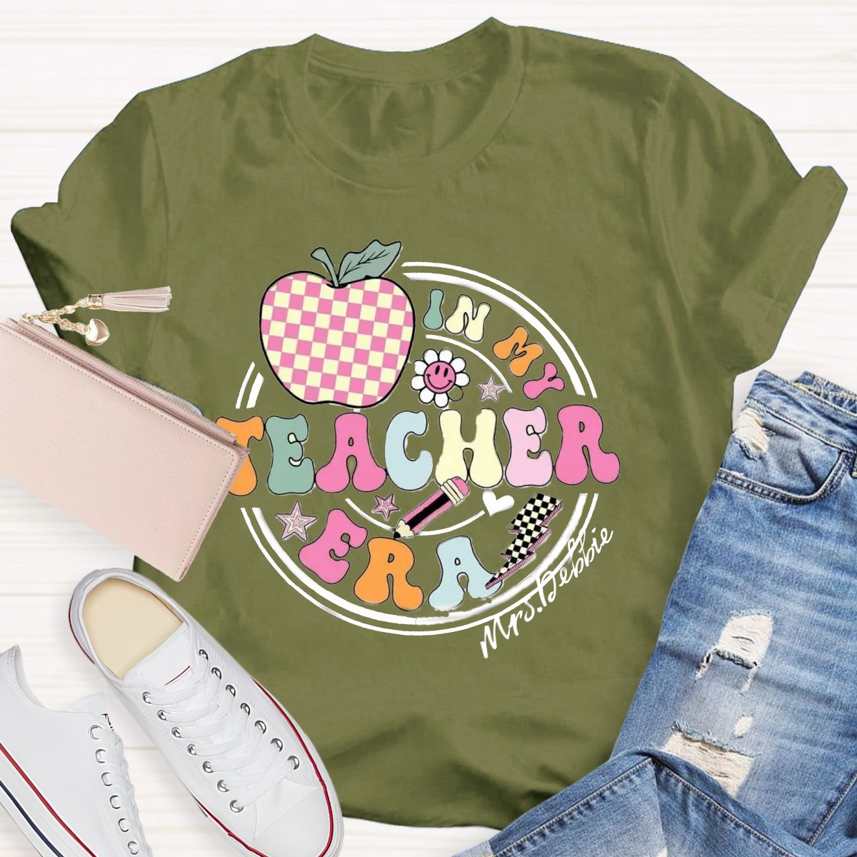 Personalized Name In My Teacher Ear Teacher Shirt