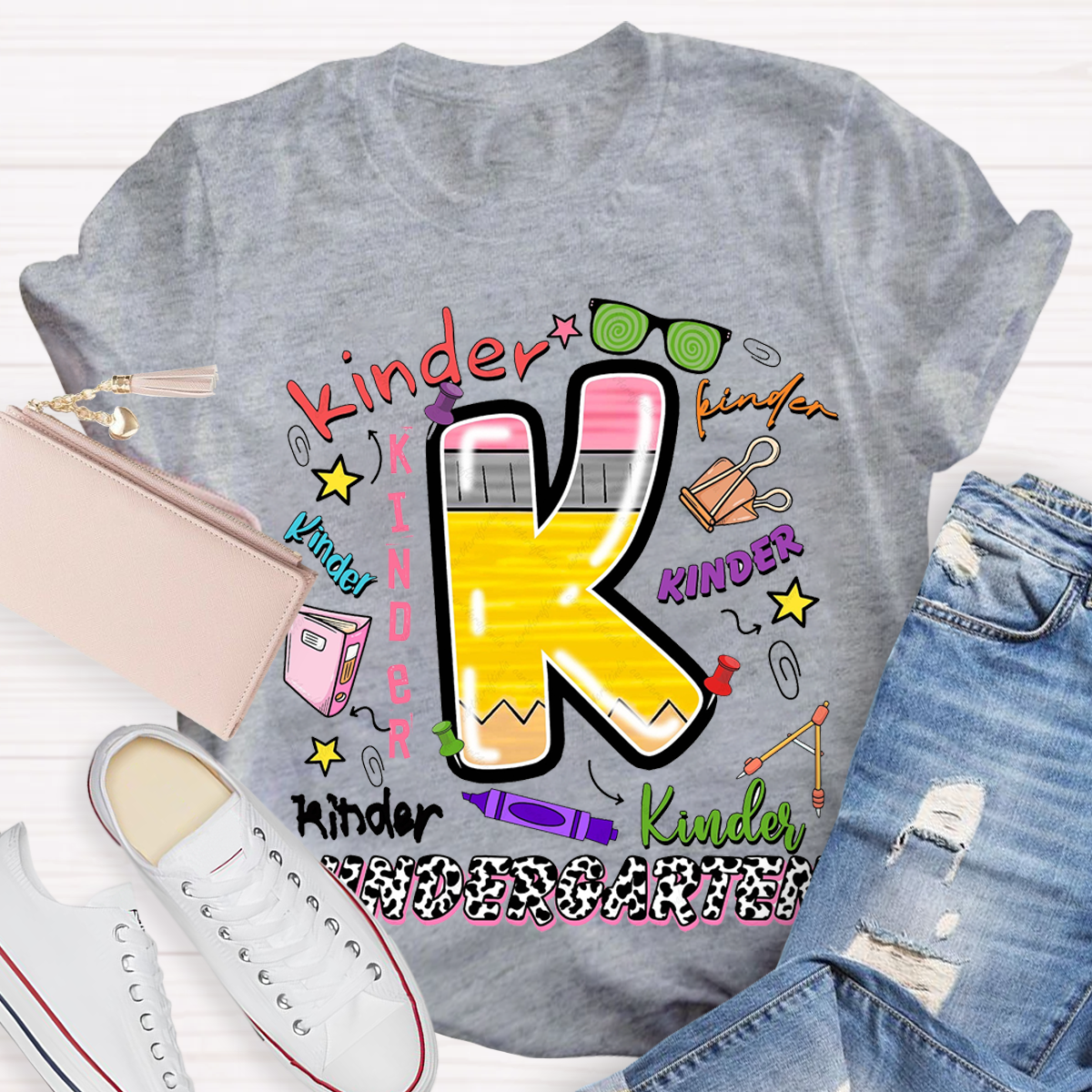 Kindergarten Graffiti Back to School T-Shirt