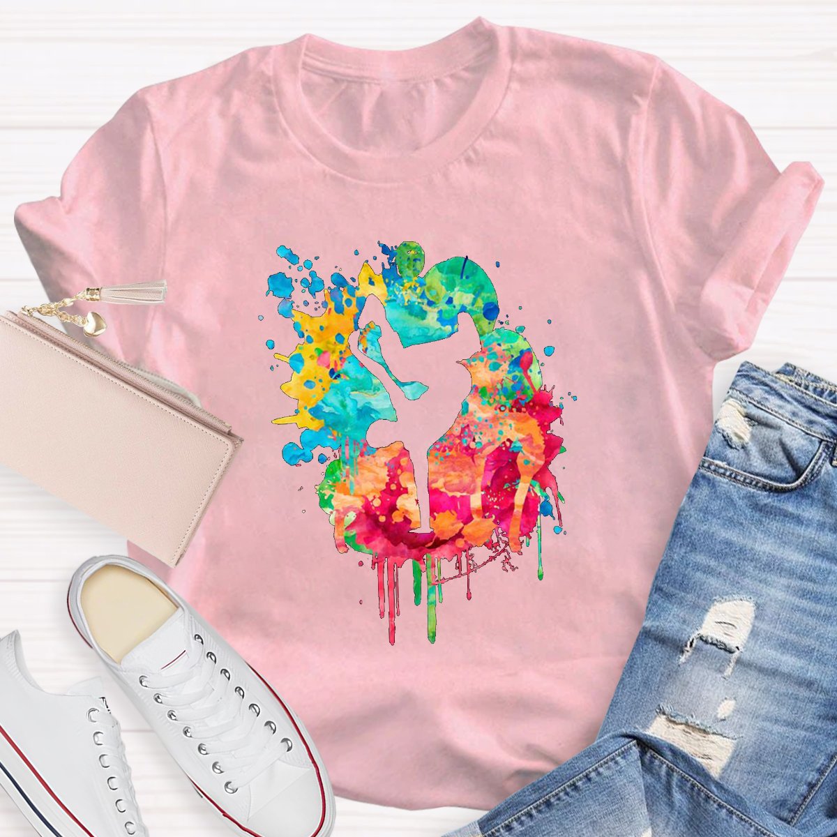 Watercolor Dancing Teacher Shirt