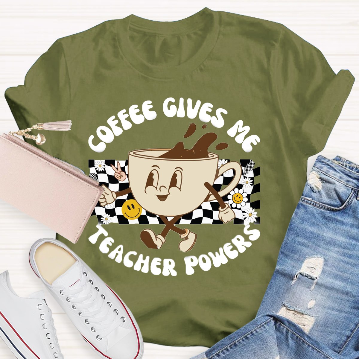 Coffee Gives Me Teacher Powers Shirt