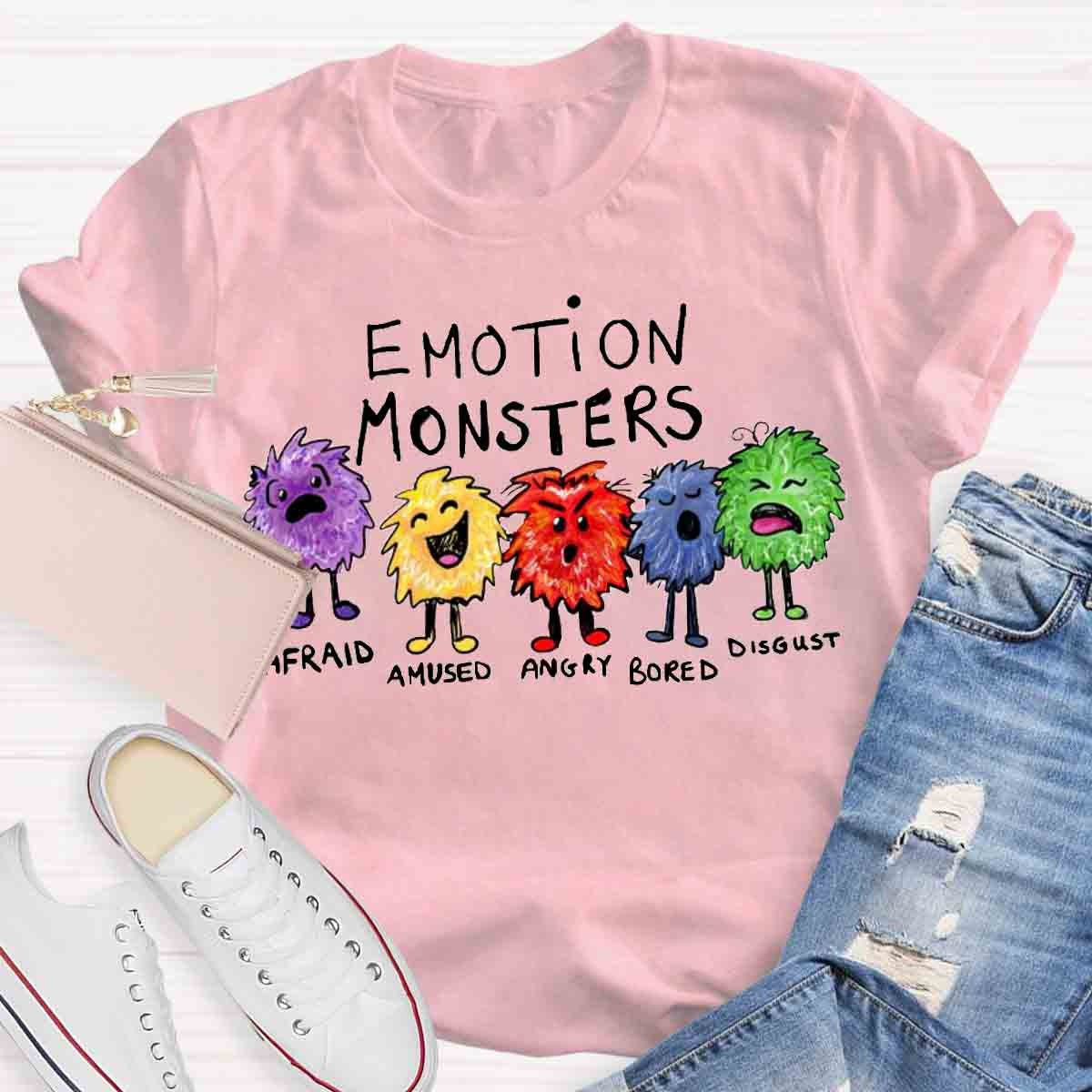 Emotion Monsters Funny Teachers T-Shirt