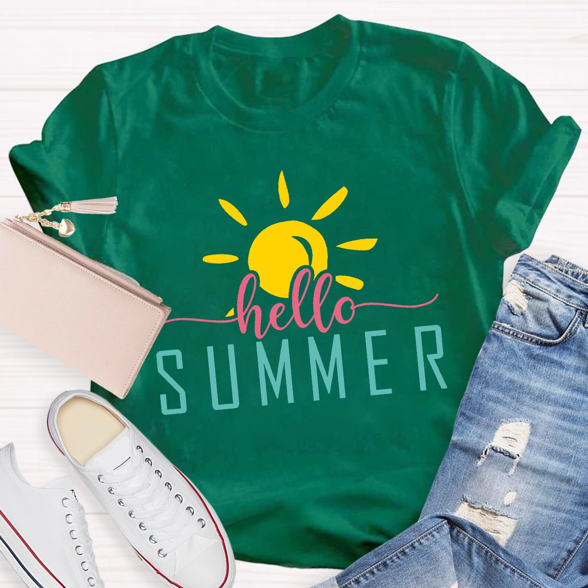 Hello Summer Teacher Graphic Tee