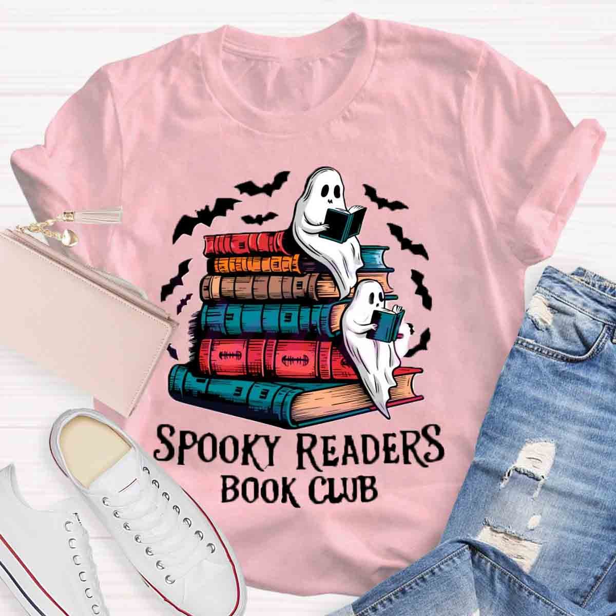 Bookish Ghost Spooky Readers Book Club T-Shirt