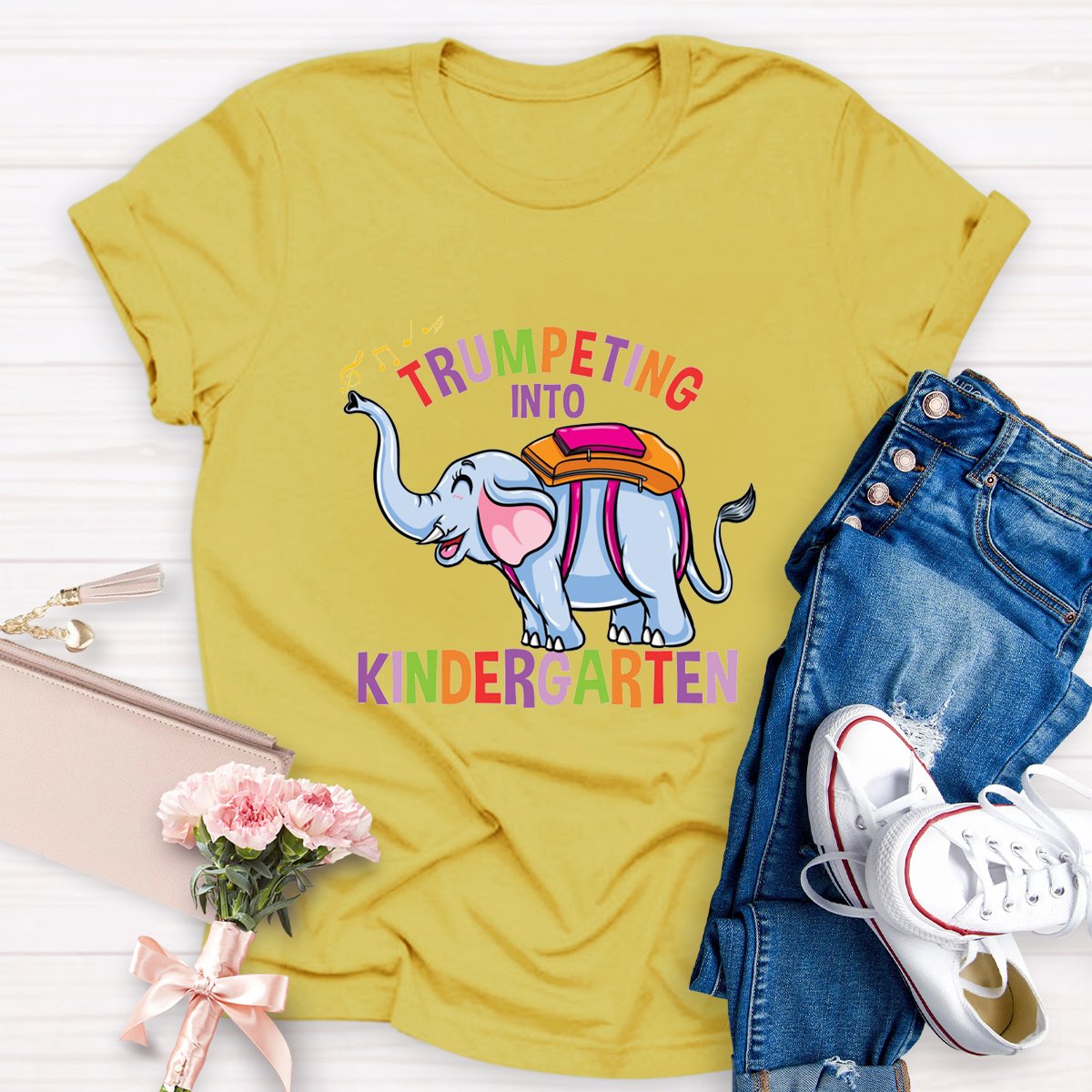 Trumpeting Into Kindergarten Teacher Shirt