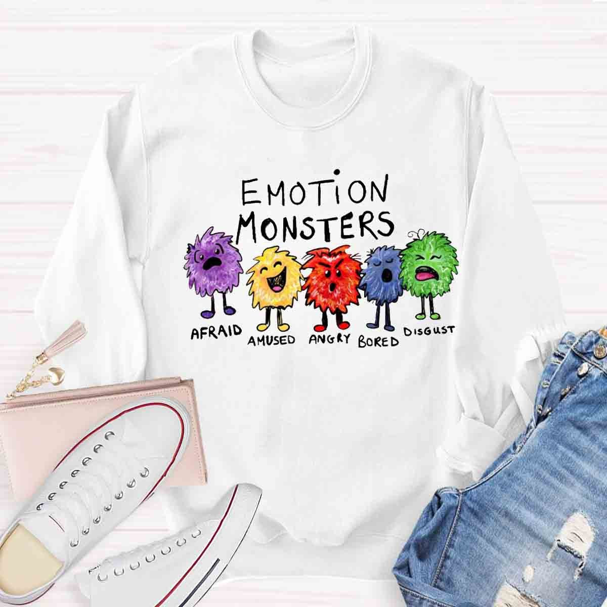 Funny Emotion Monsters Sweatshirt