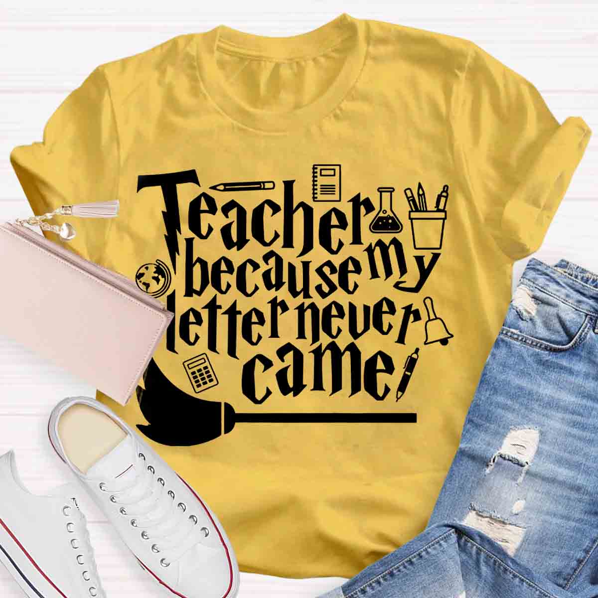 Teacher Because My Letter Never Came Get In Loser Teacher T-Shirt