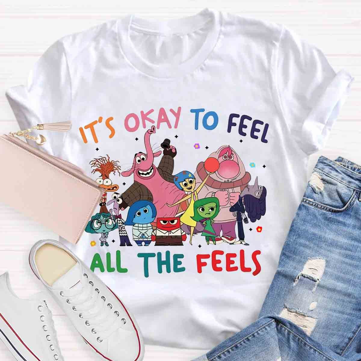 It's Okay To Feel All The Feels Special Education T-Shirt