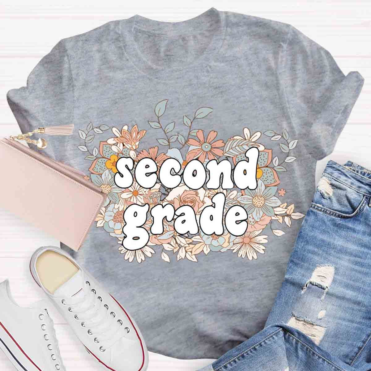 Personalized Grade Wild Flowers T-Shirt