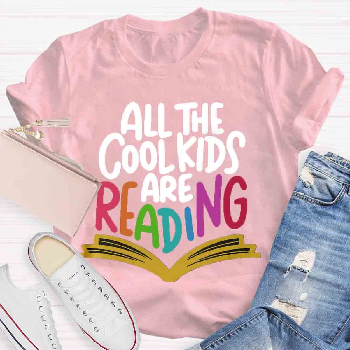 All The Cool Kids Are Reading Print T-Shirt