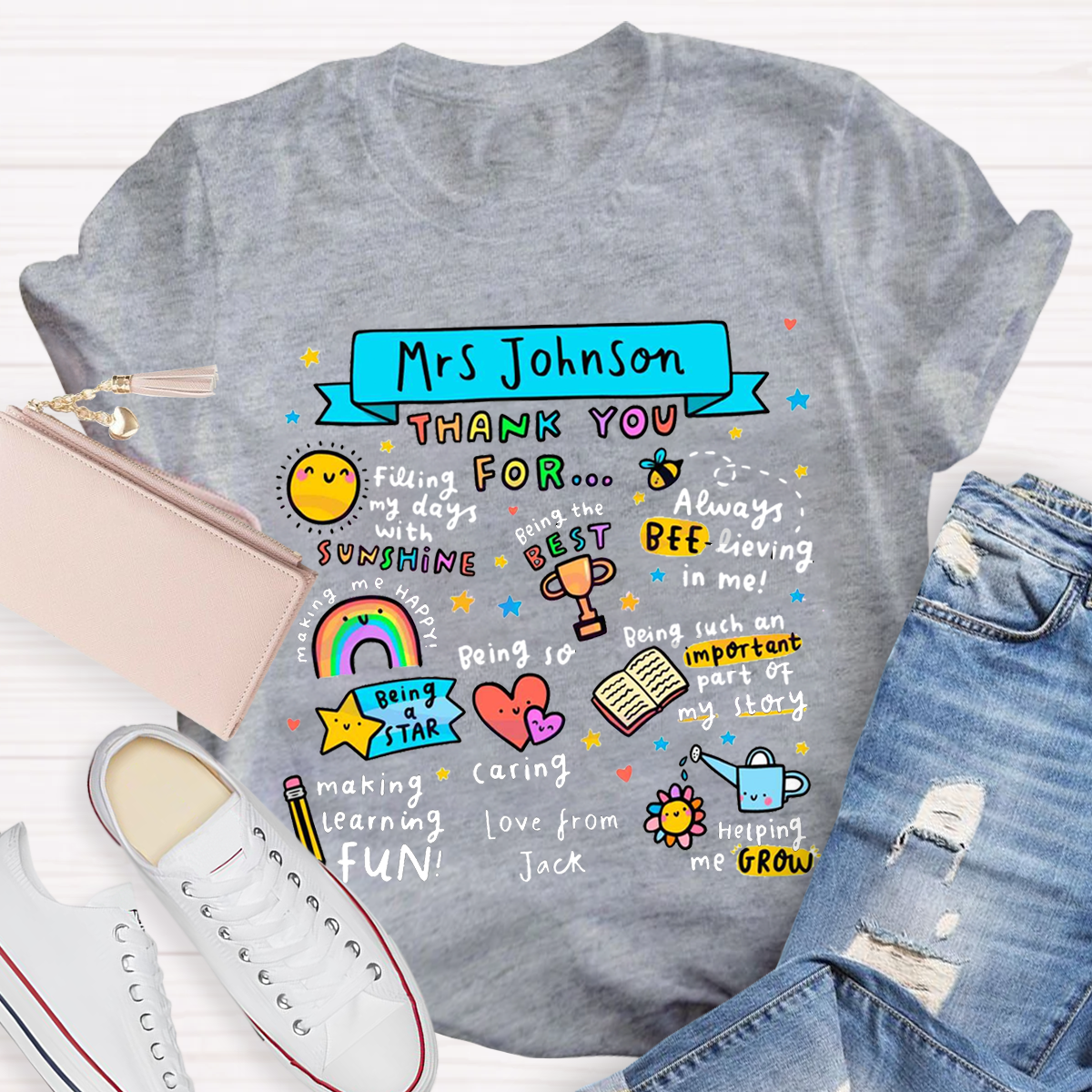 Personalized Your Name Making Learning Fun Teacher T-Shirt