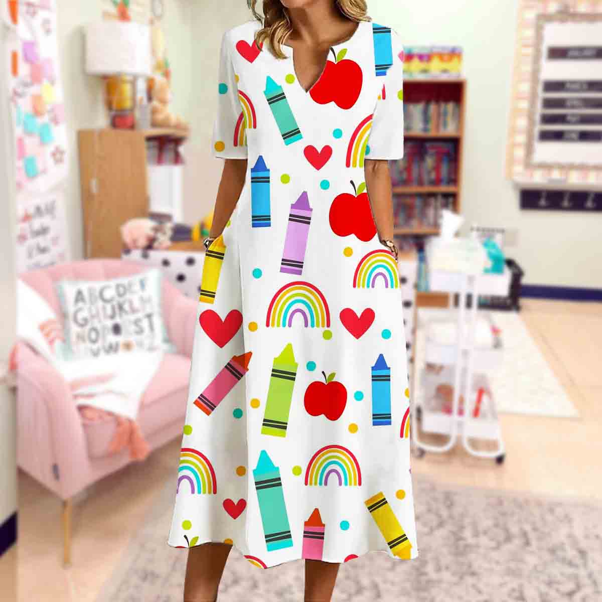 Teacher's Pen Heart Dress