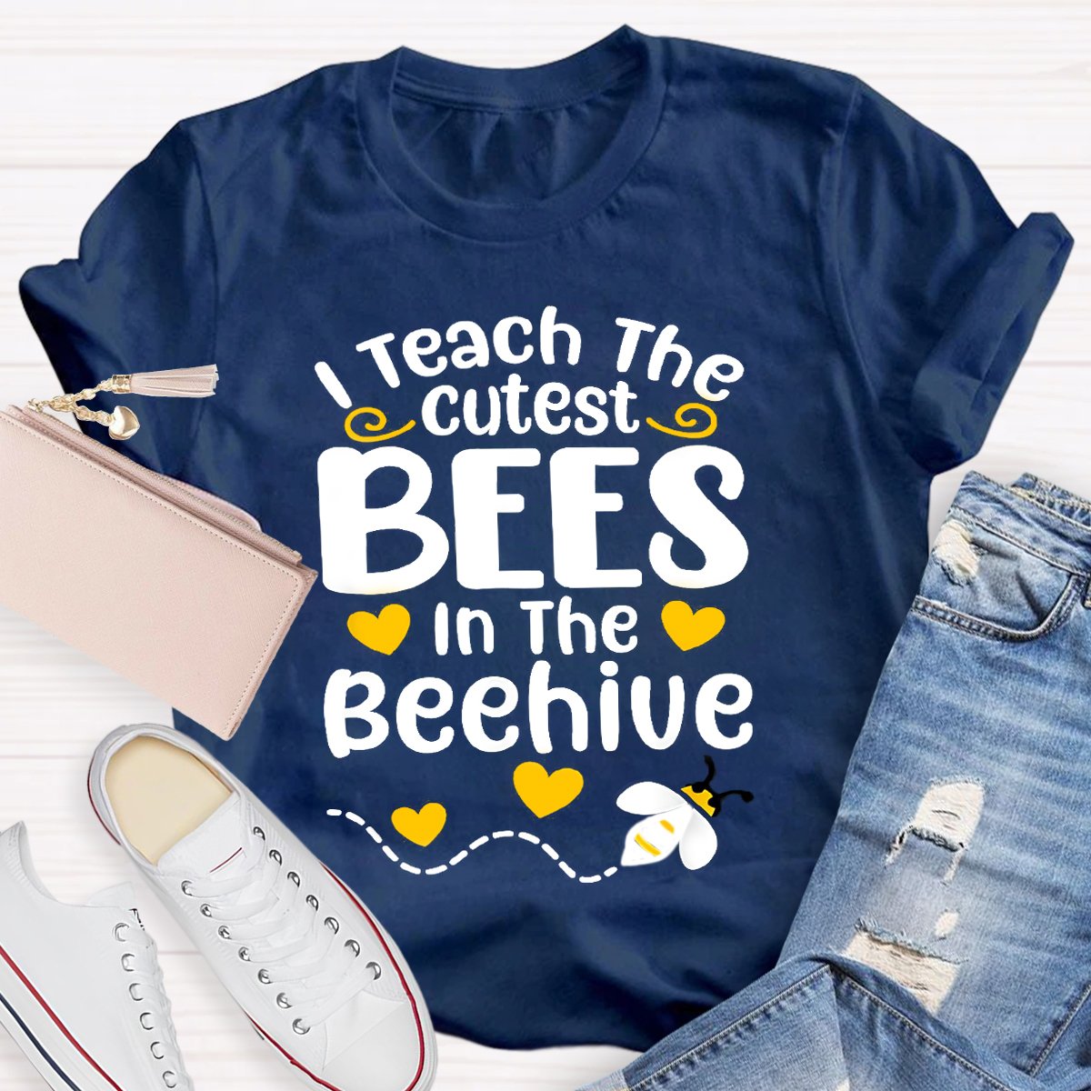 I Teach The Cutest Bees In The Beehive Teacher T-Shirt