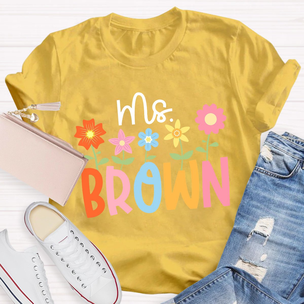 Personalized Custom Name Teacher Shirt