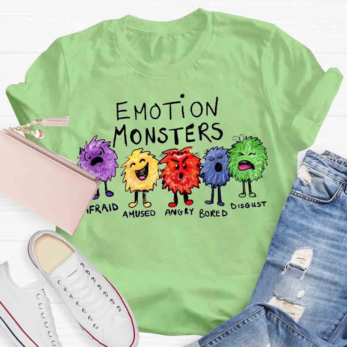 Emotion Monsters Funny Teachers T-Shirt