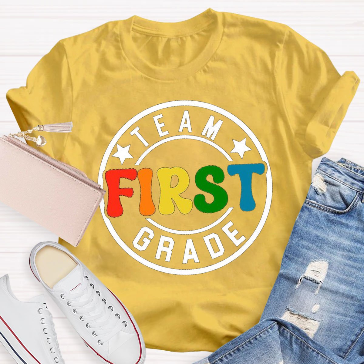 Personalized Design Teacher's Team Grade T-Shirt