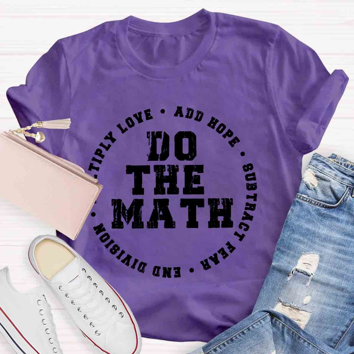 Do The Math Teacher Retro Design T-Shirt