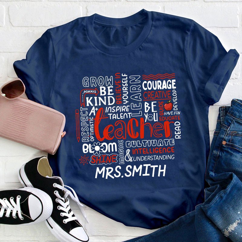 Personalized Positive Teacher T-Shirt