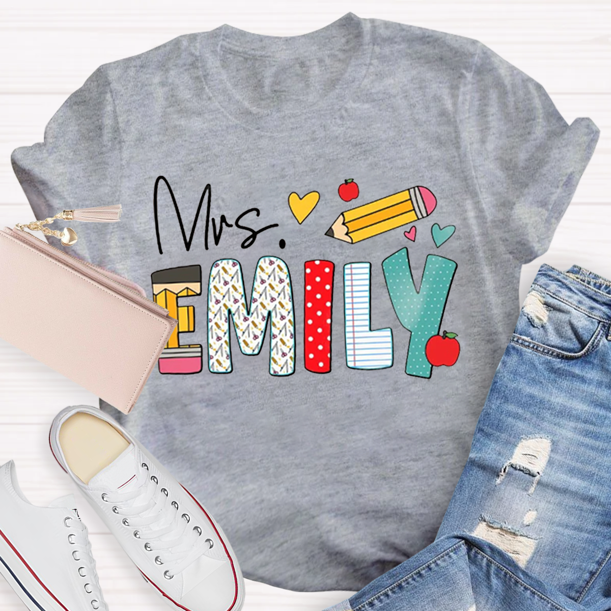 Personalized Name Art Pencil  T-Shirt