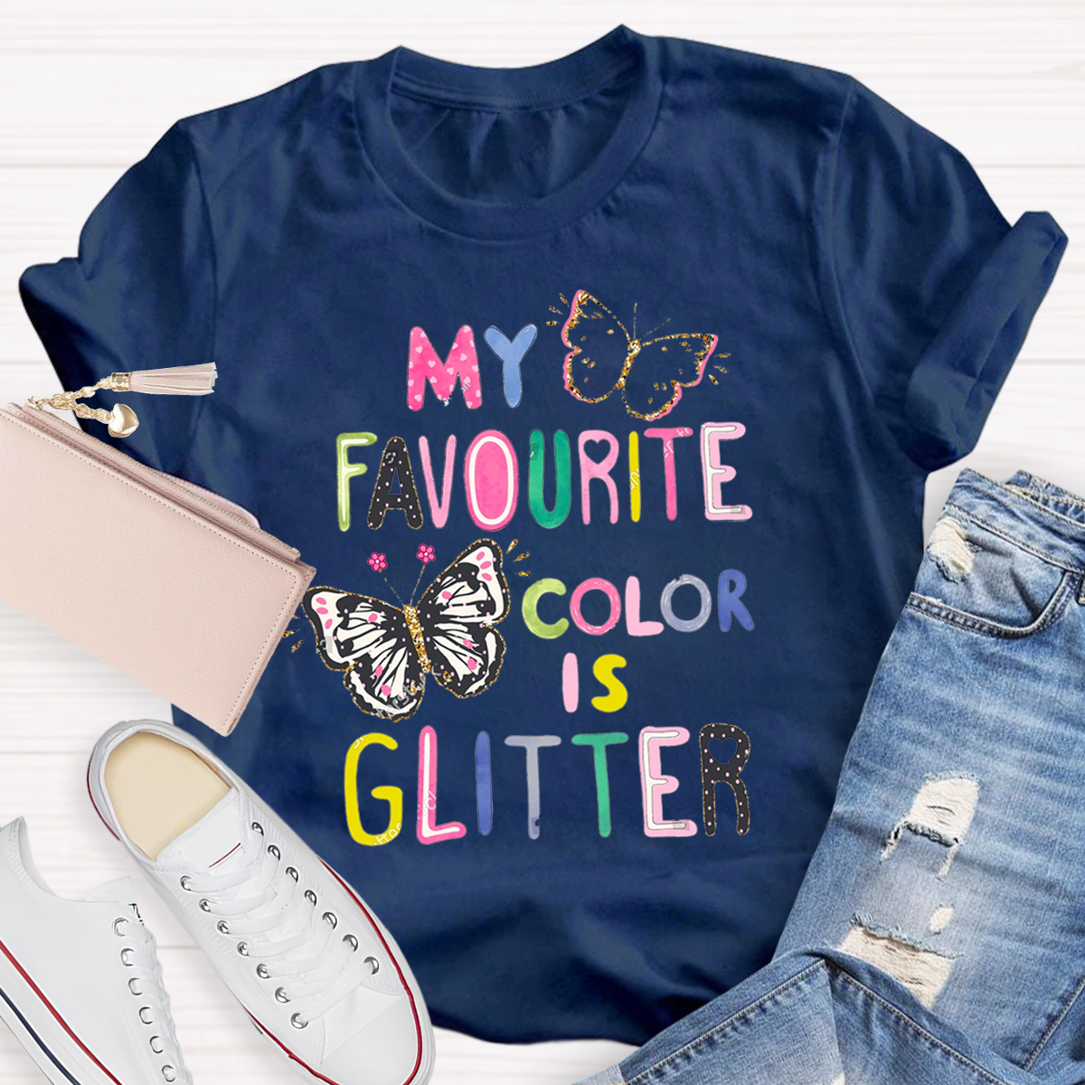 My Favorite Color is T-Shirt Glitter T-shirt