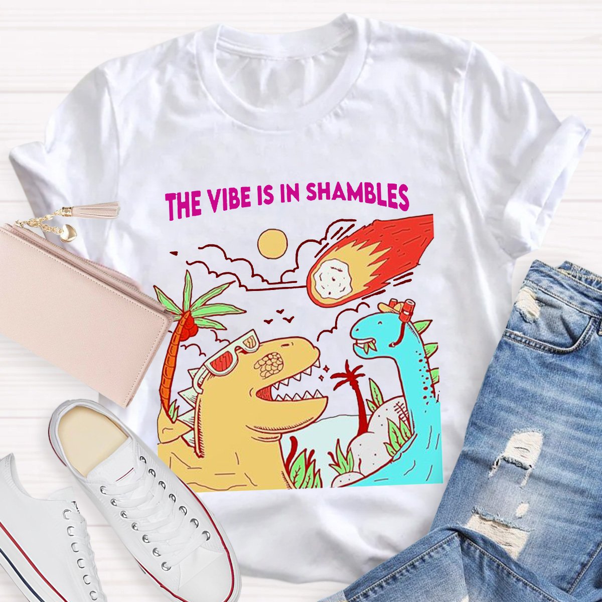 The Vibe Is In Shambles Teacher Shirt