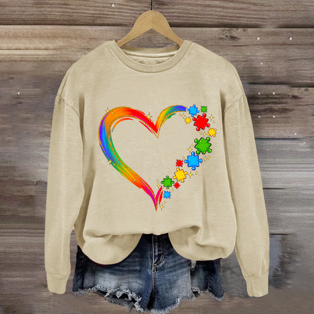 Rainbow Heart Accept Understand Love Sweatshirt