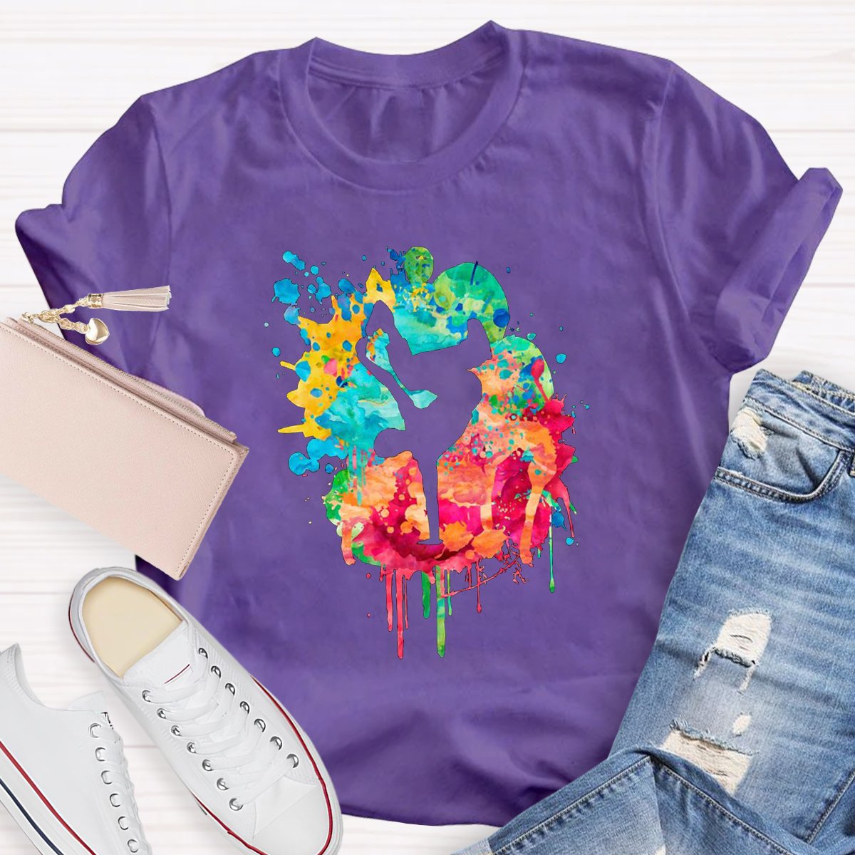 Watercolor Dancing Teacher Shirt