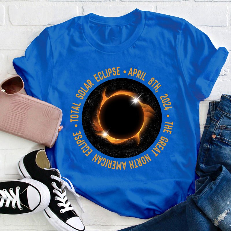 Sun Moon Earth Eclipse Teacher T-Shirt