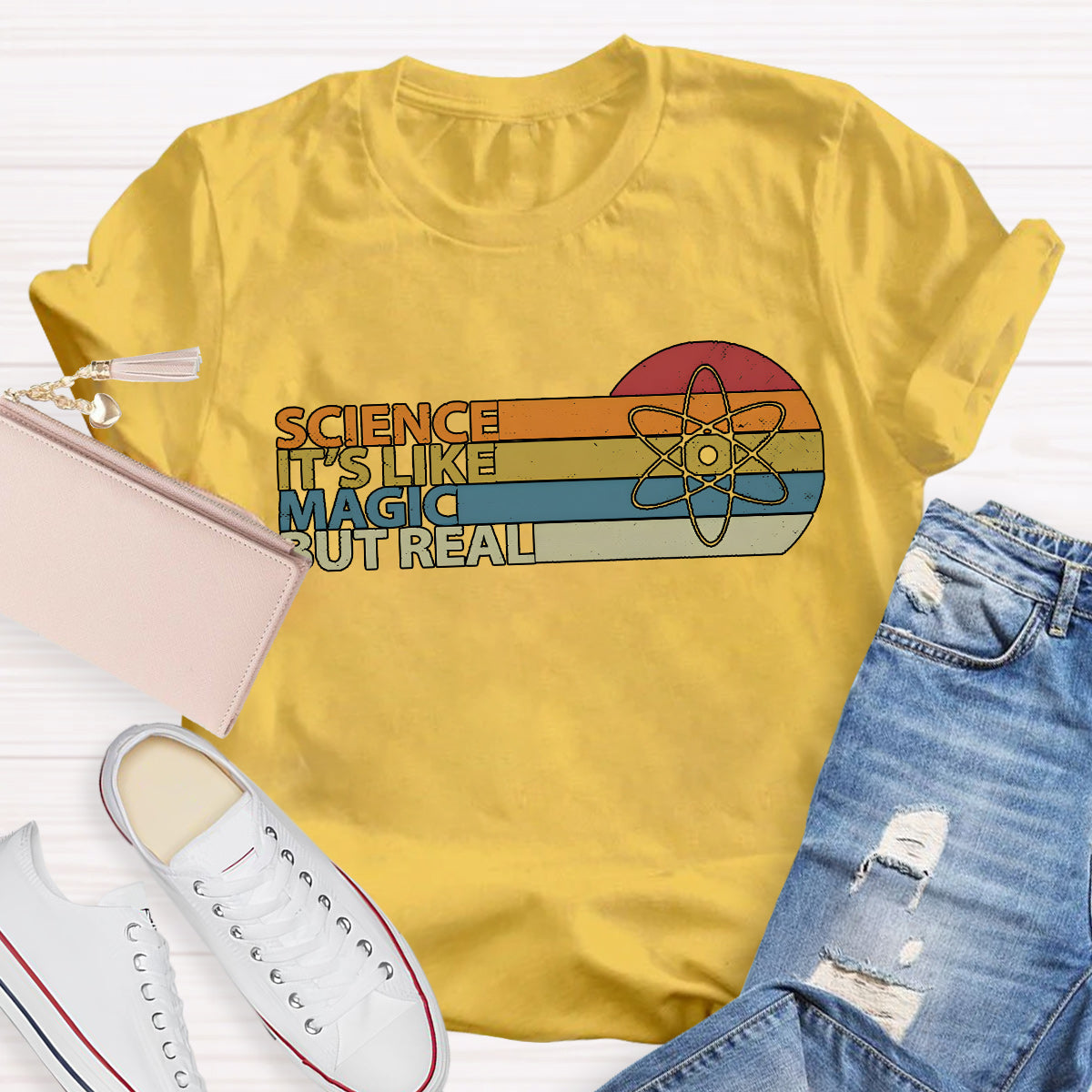 Science Is Like Magic But Real Teacher T-Shirt