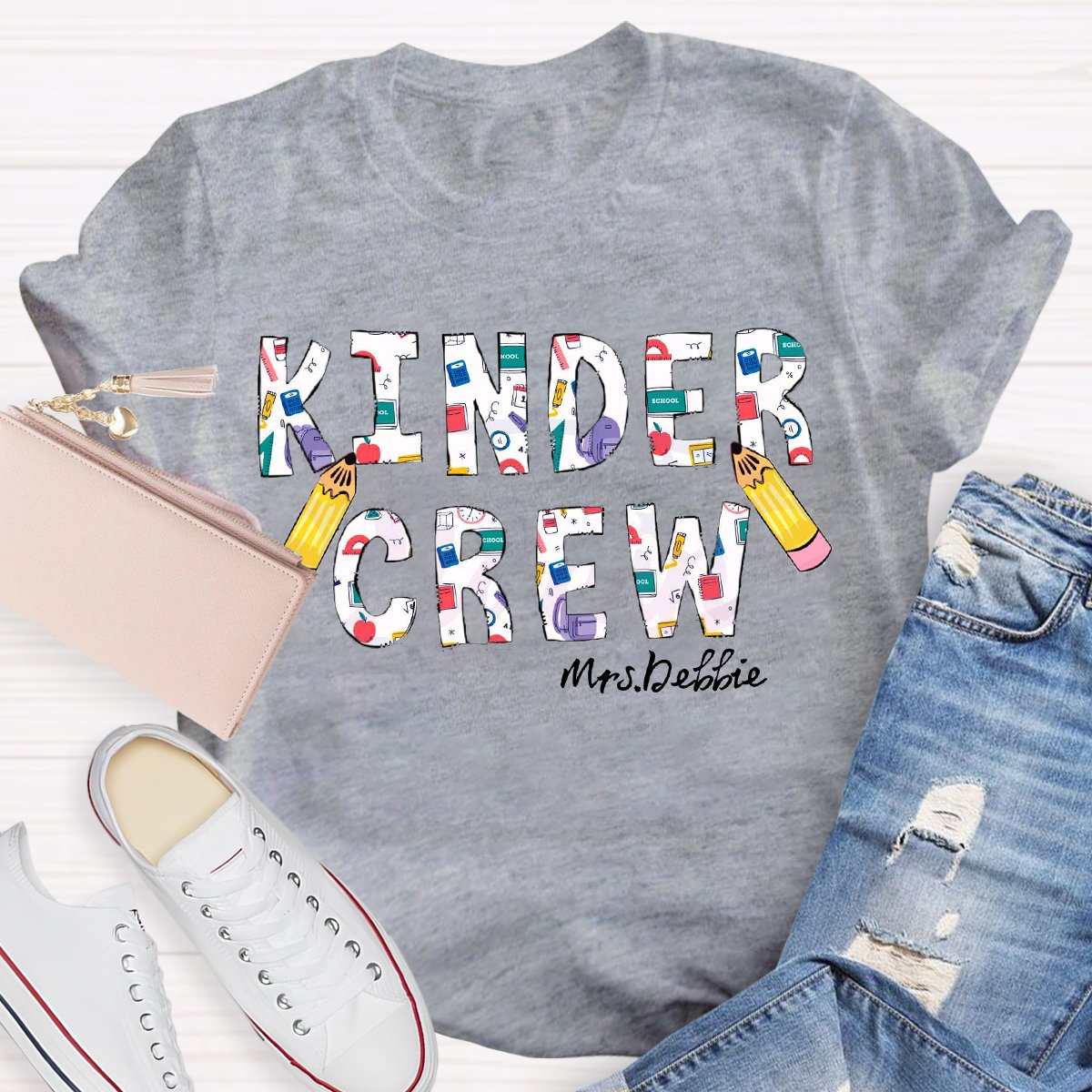 Personalized Name Kindergarten Crew T-Shirt