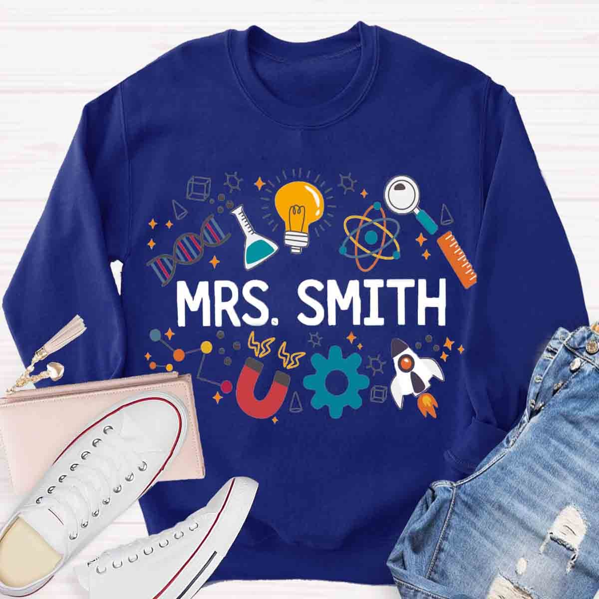 Personalized Name Science Lab Shirt Sweatshirt