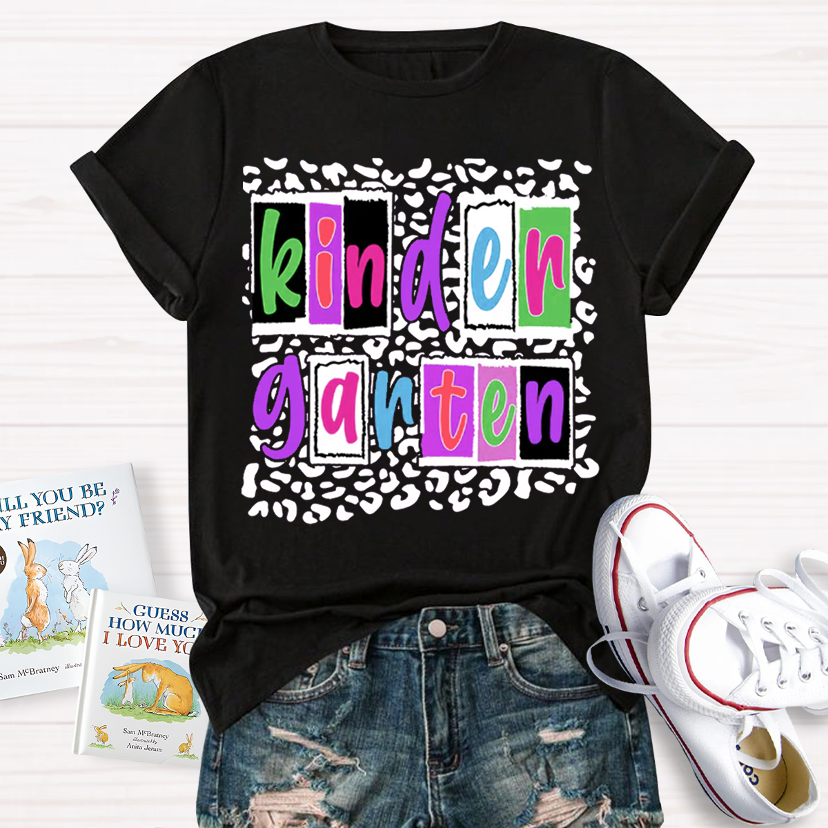 Personalized Grade Colorful Teacher T-Shirt