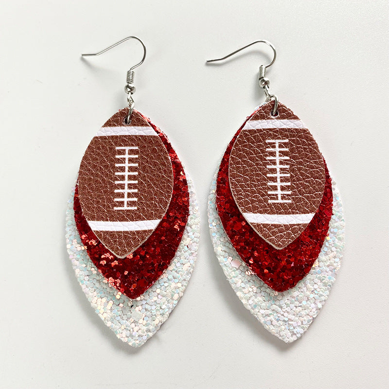 Team Cheerleading Football Baseball Earrings