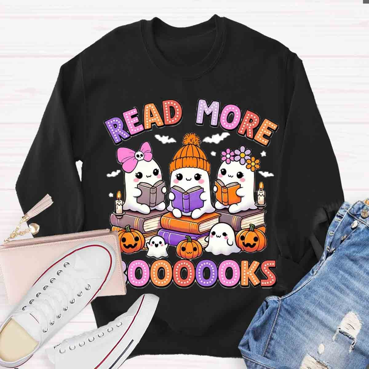 Halloween Reading More Books Sweatshirt