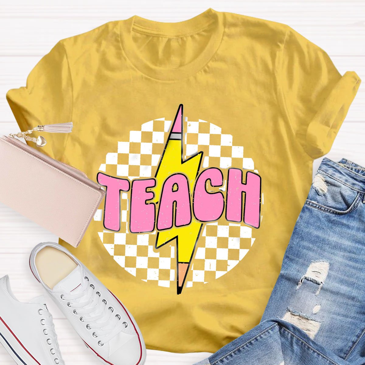 Retro Pencil Teacher Shirt