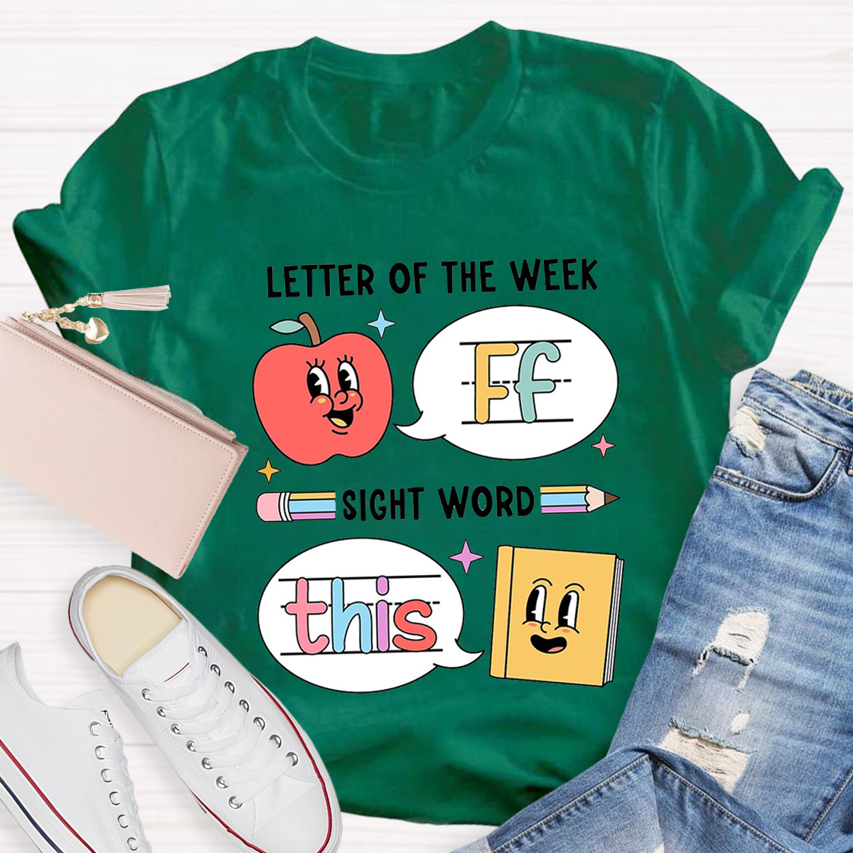 Personalized The Letter Of The Week Teacher T-Shirt