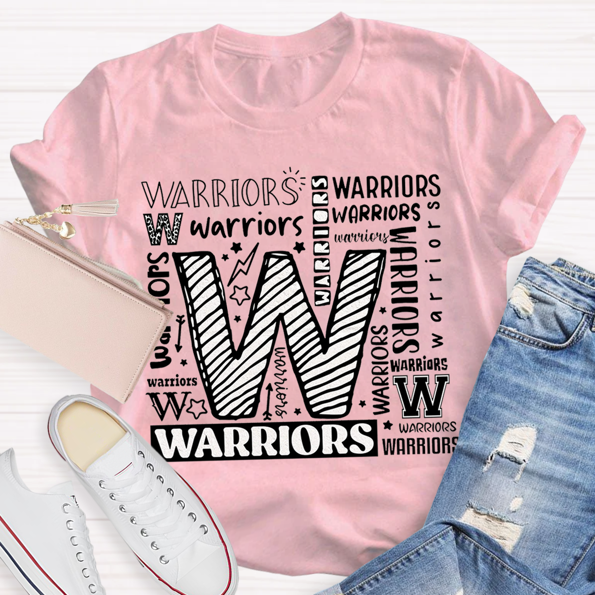 Warriors Mascot School Teacher T-shirt