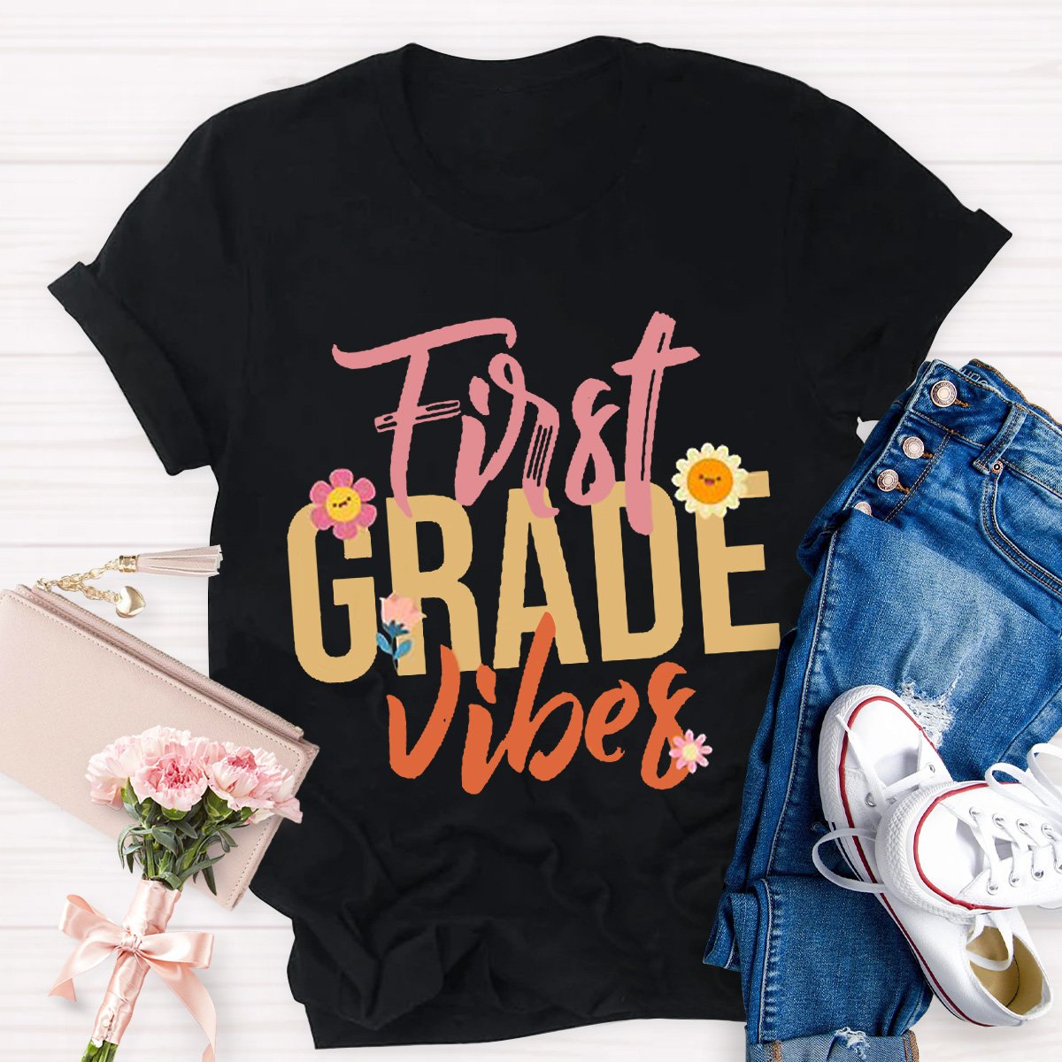 Personalized First Grade Viber Teacher Shirt