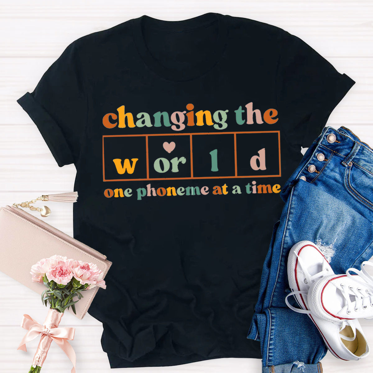 Changing The World One Phoneme At A Time Teacher T-Shirt