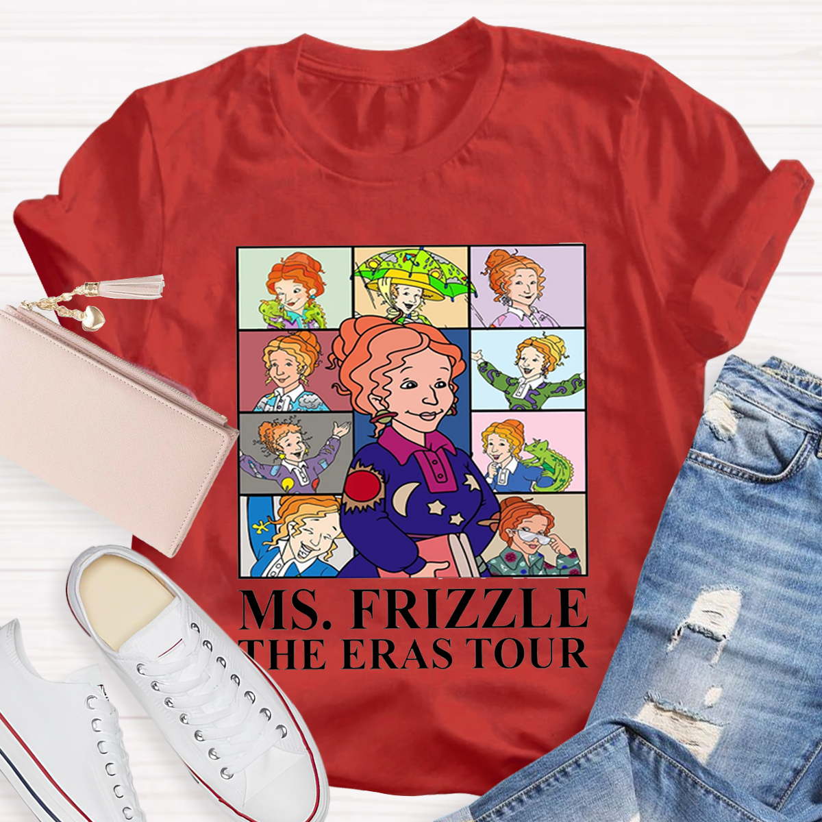 Personalized Name The Eras Tour Teacher T-Shirt