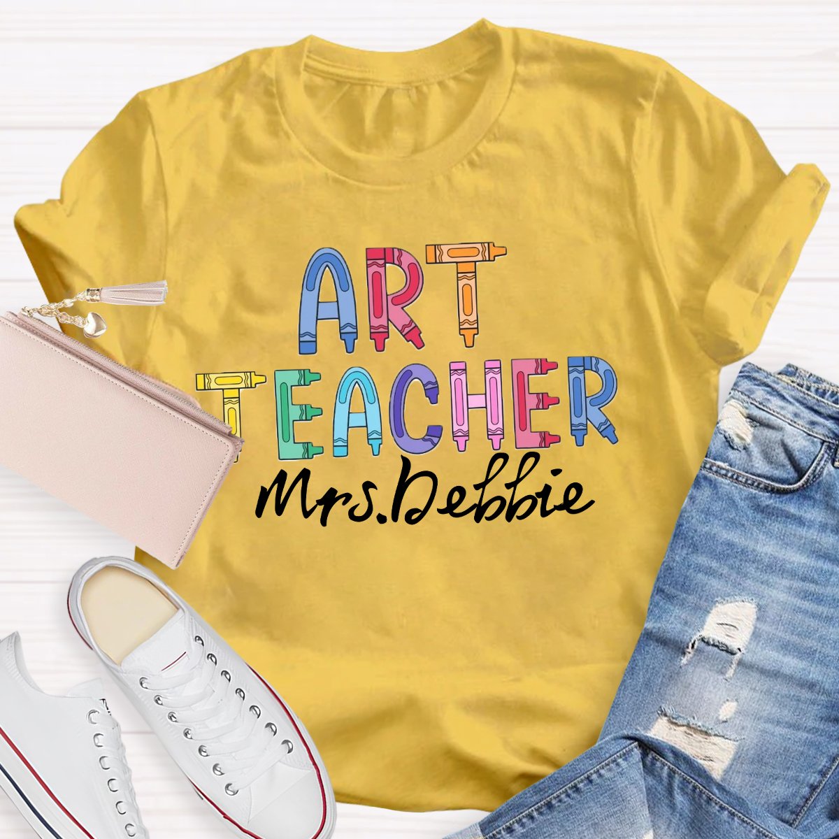 Personalized Art Teacher Art Lover T-Shirt