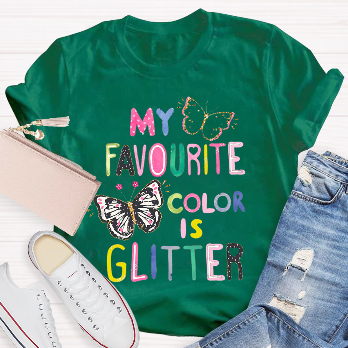 My Favorite Color is T-Shirt Glitter T-shirt